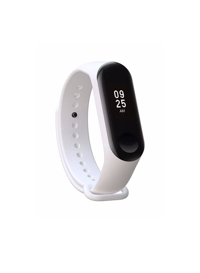 Soft Silicone Replacement Wrist Strap For Xiaomi Mi Band 3 White - Image 1